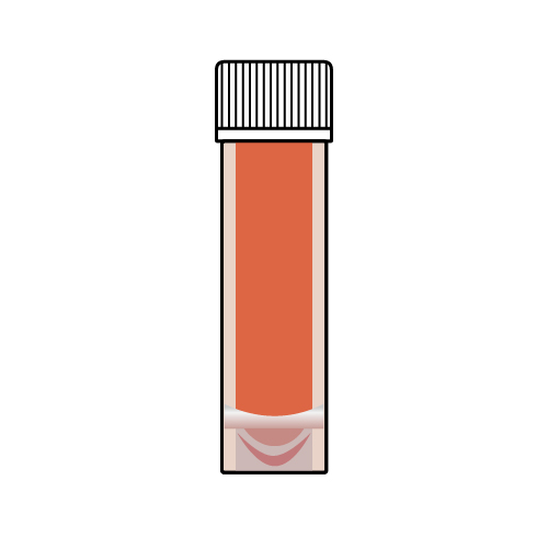 Флакон пластиковый с транспортной средой для хламидий (белая крышка, среда розового цвета)